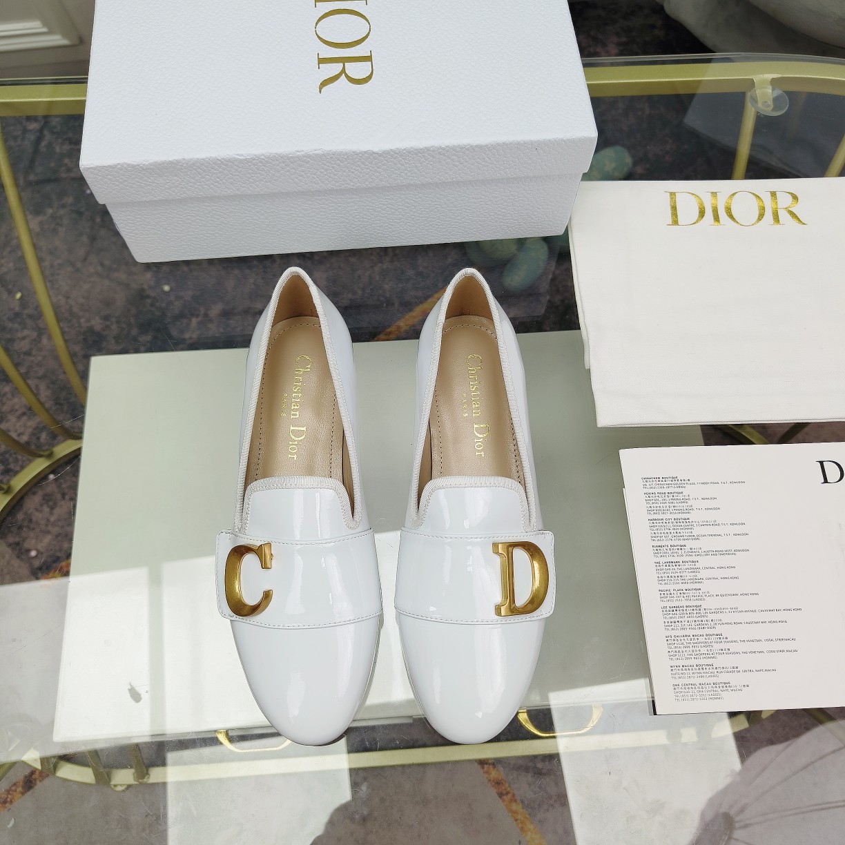 Dior Shoes New lacquered leather flat bottomed women's shoes