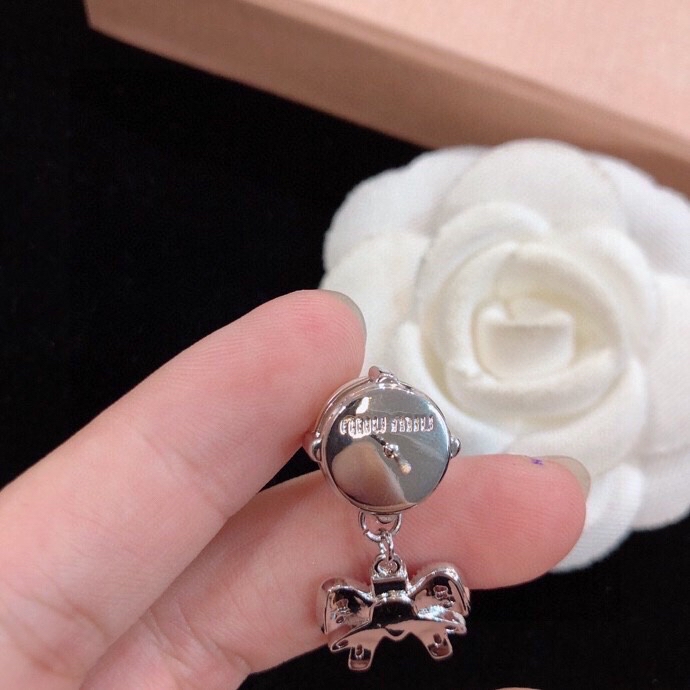 Miu Miu Jewelry Earring Bow Stud Earrings