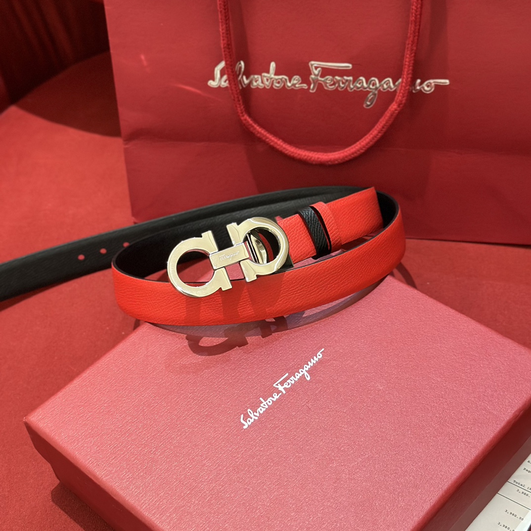 FERRAGAMO Belt 004 22PJ081 2.5cm