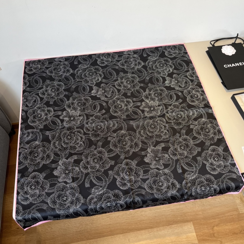 Chanel Scarf Camellia Square Scarf 100% Silk 90*90cm Accessories