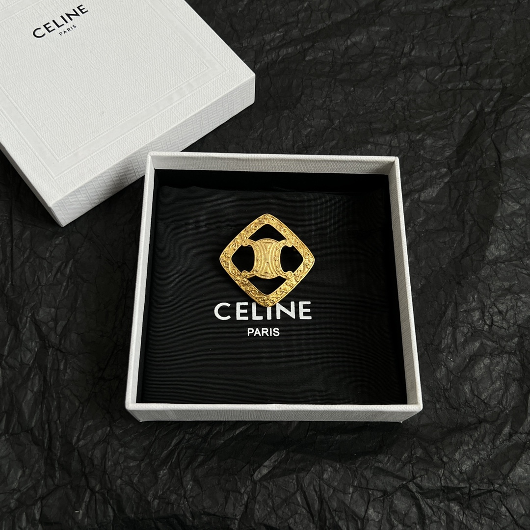 Celine Jewelry Brooches Arc de Triomphe Hollow
