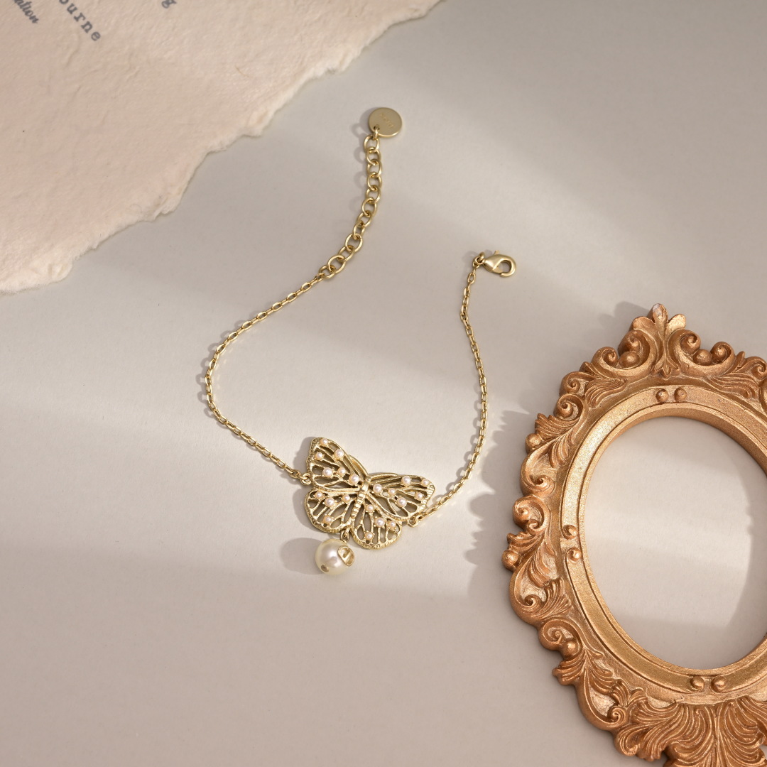 Dior Jewelry Bracelets Butterfly Pearl