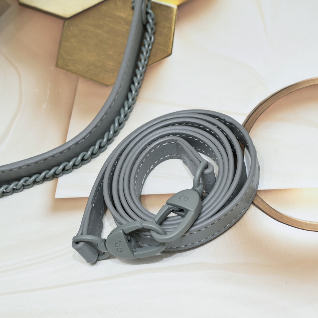 Mini Lady Dior Bag Gray Diamond Motif 3002 XB081 17cm