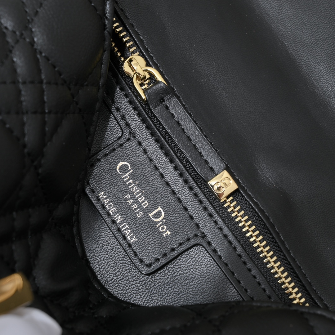 Small Dior Caro Bag Black 9797 XB091 21cm