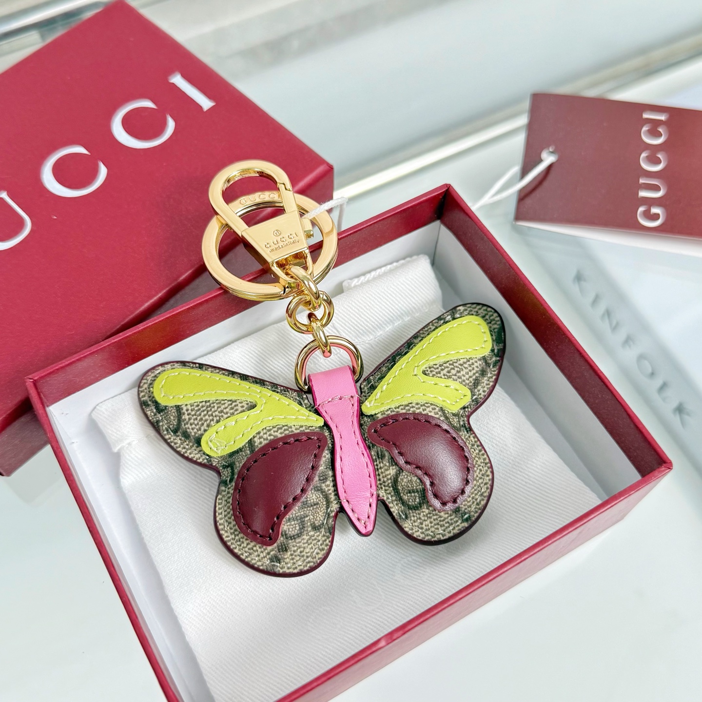 Gucci Key Chain Butterfly Keychain Charms Accessories