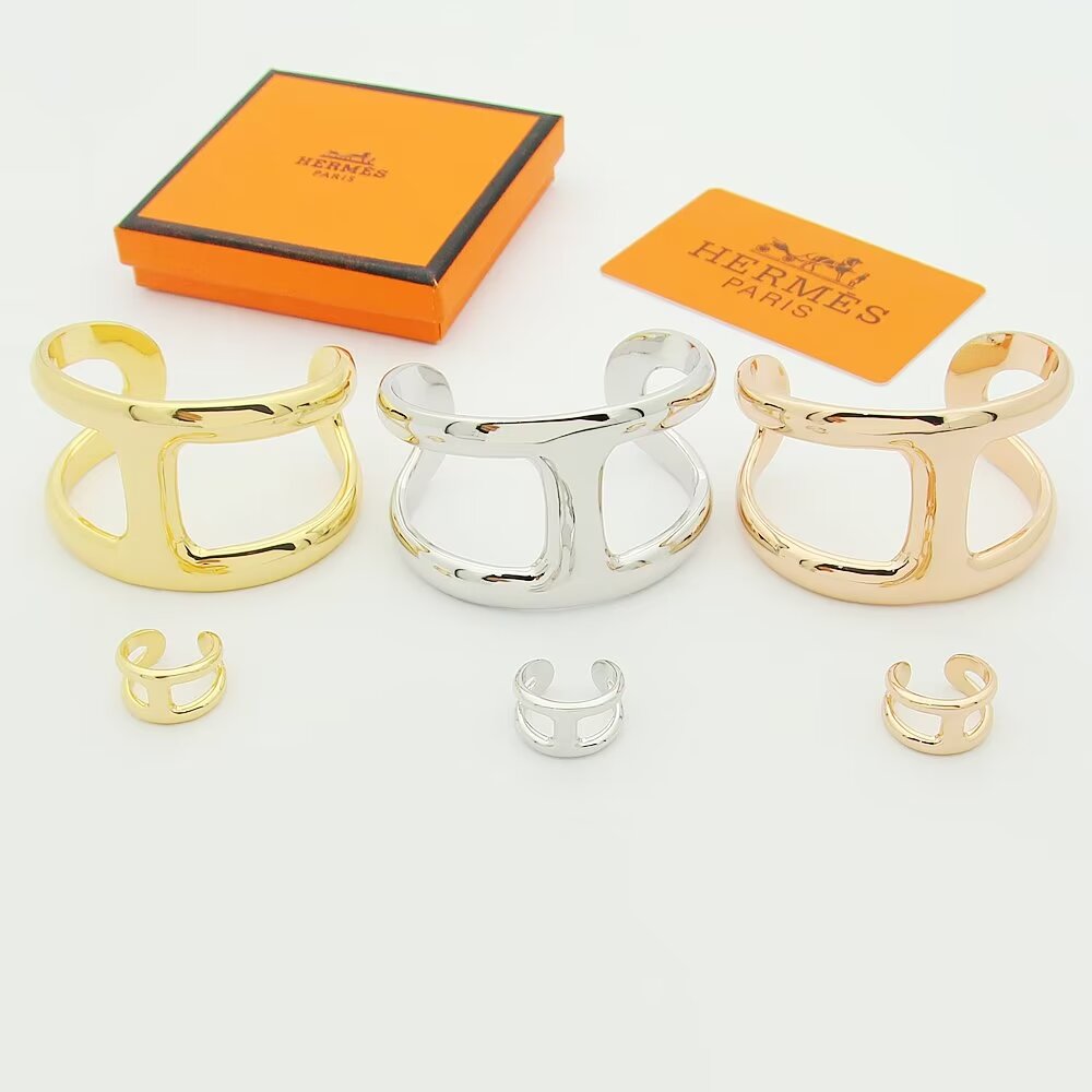 Hermes Jewelry Bangle Wide Hermes Pig Nose