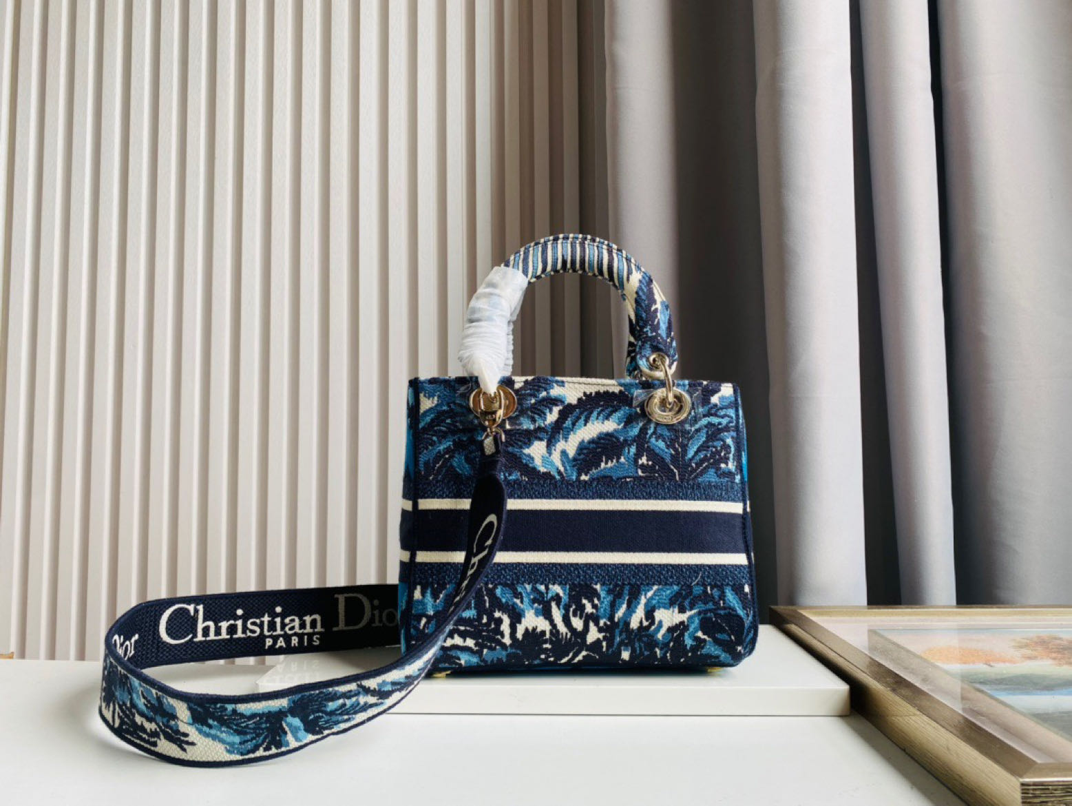 10A + top quality Dior Medium Lady D-Lite Bag M0565 LM003 24cm