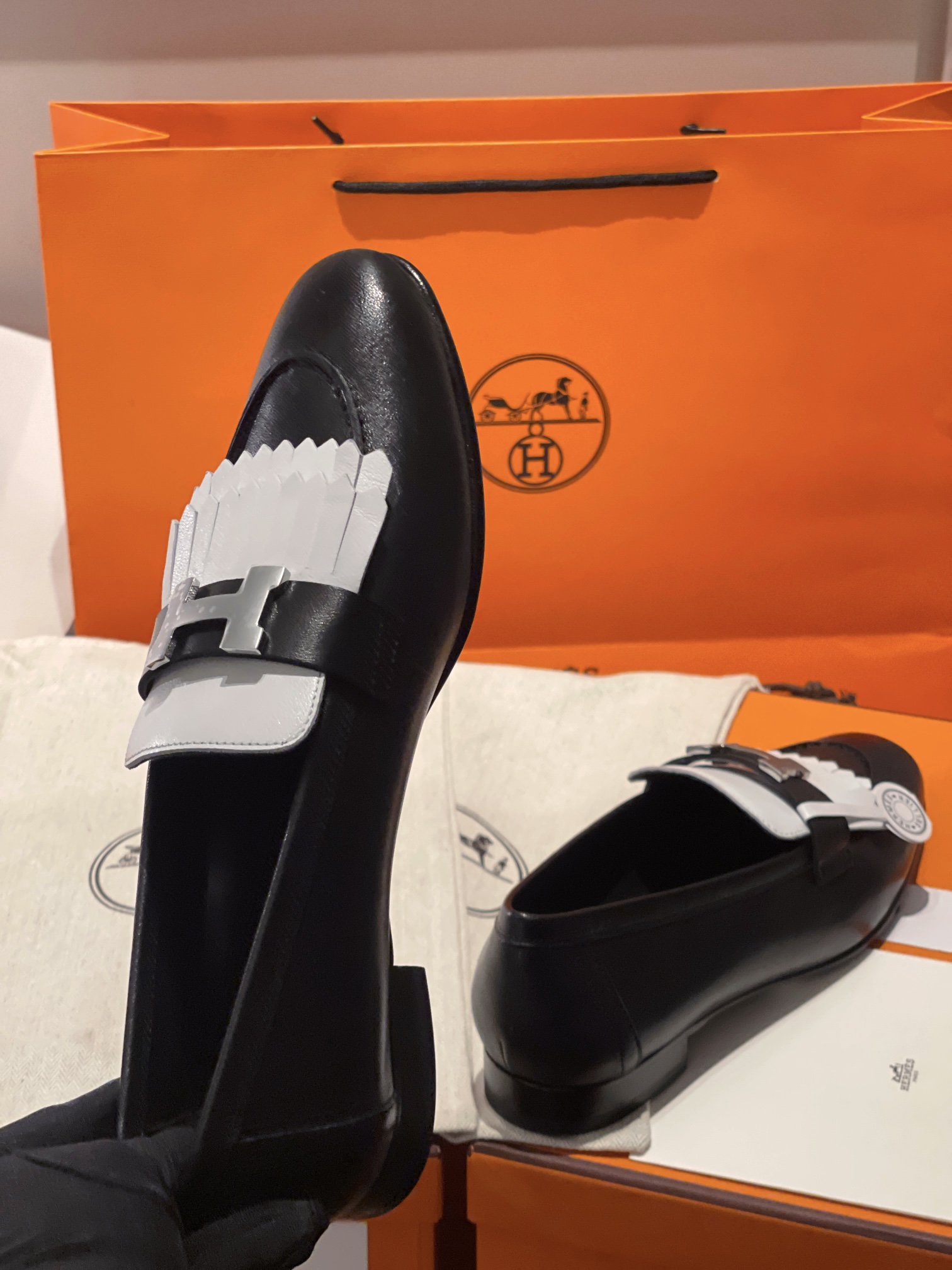 Hermes Shoes Loafers Cowhide