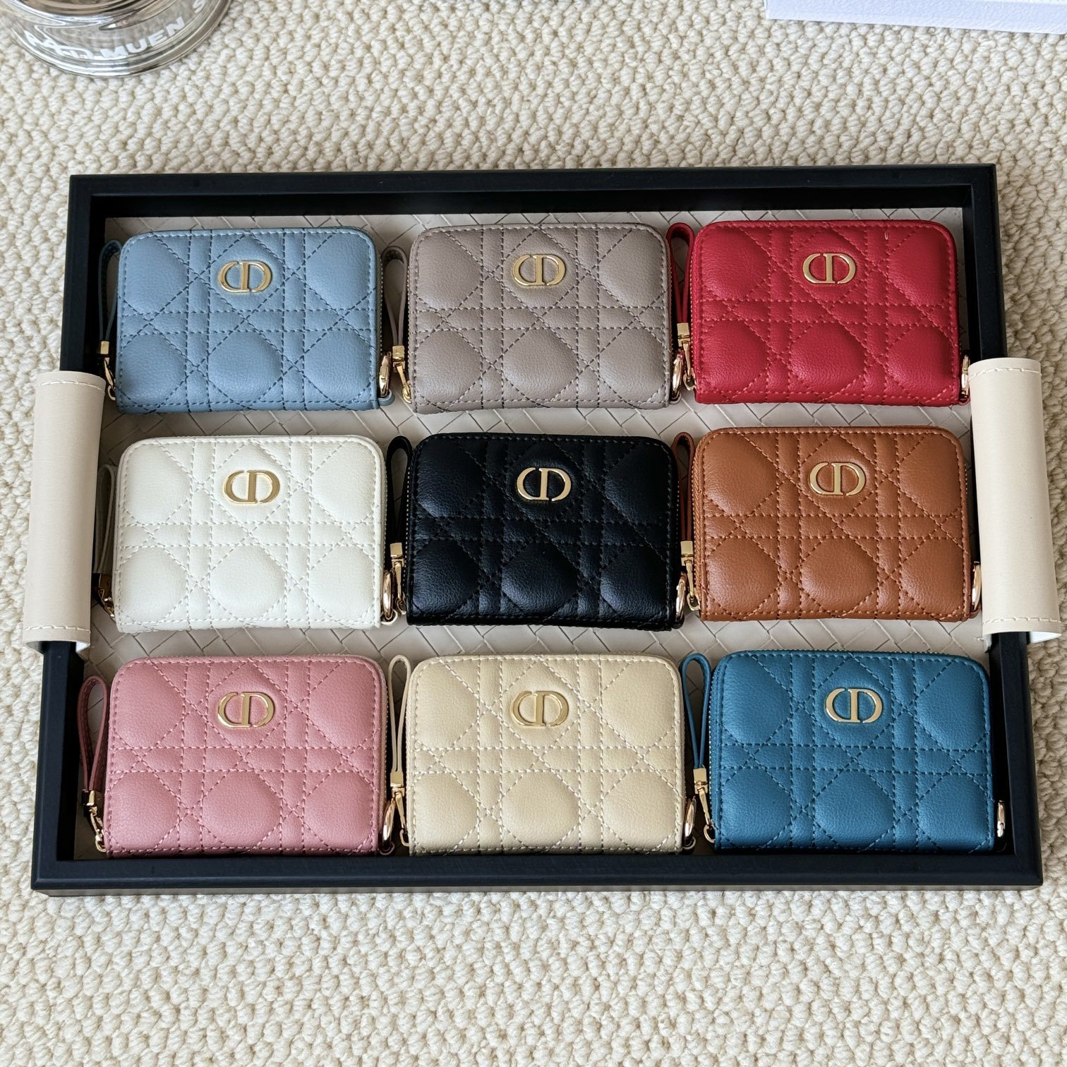 Dior Card Holder Zippers Wallet S5034