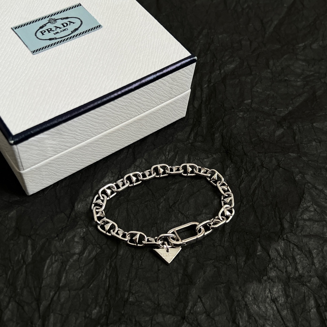 Prada Jewelry Bracelets Interlocking Triangle