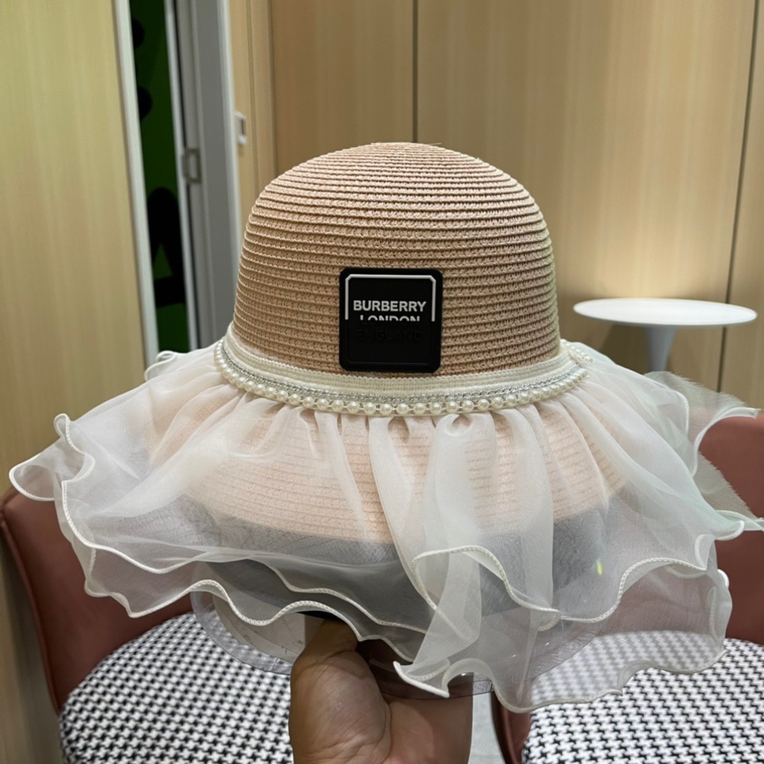 Burberry Hat Organza Pearl Bucket Hat Accessories