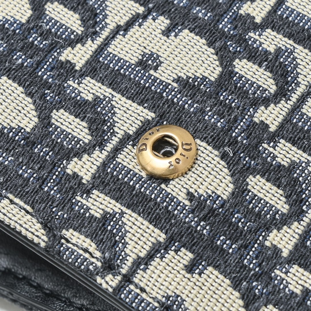 Long Saddle Wallet With Chain Blue print 1011 XB041 19cm