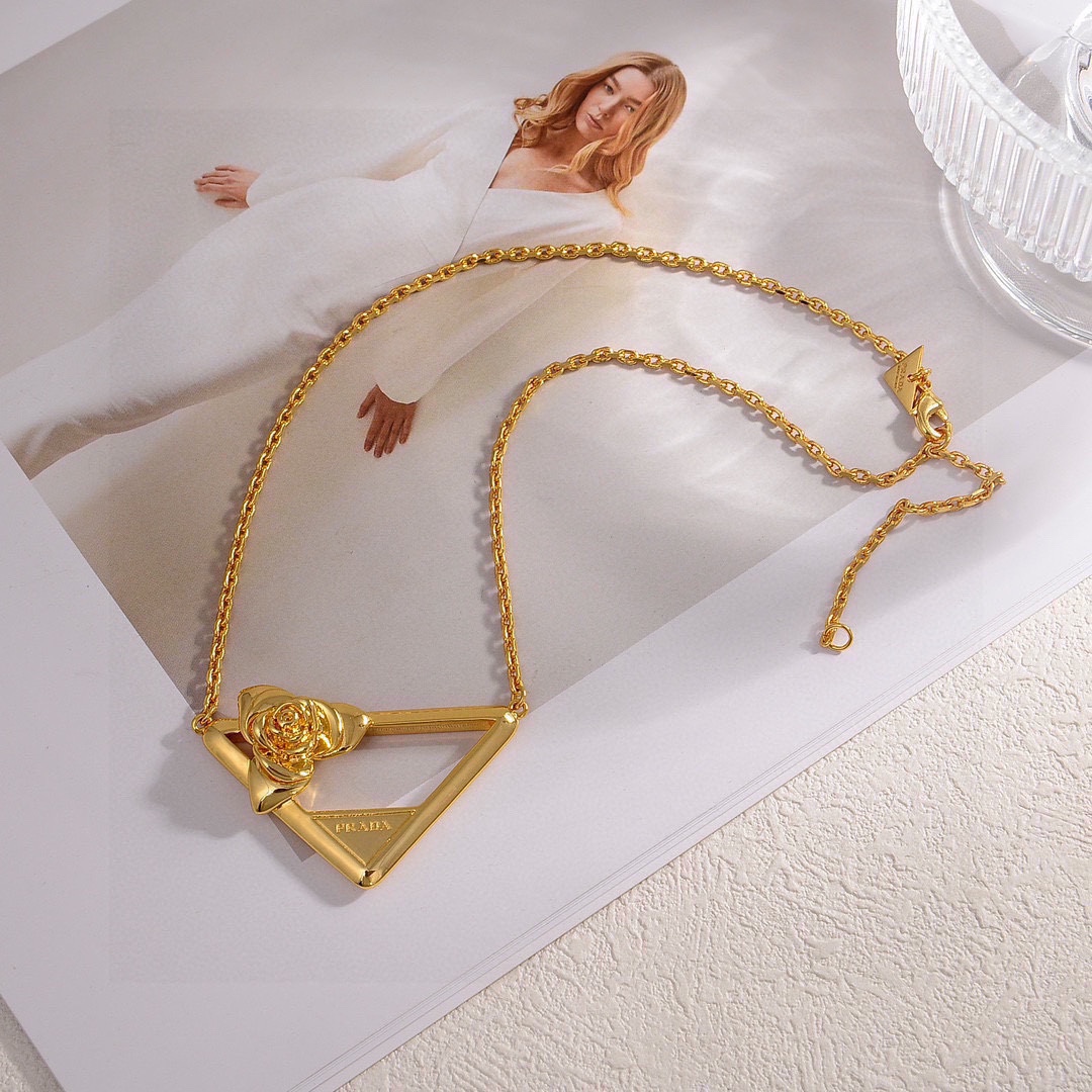 Prada Jewelry Necklace Triangle suit