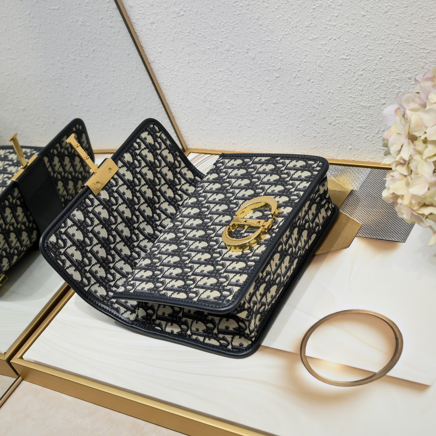 30 Montaigne Bag Blue print CD-1001 XB071 24cm