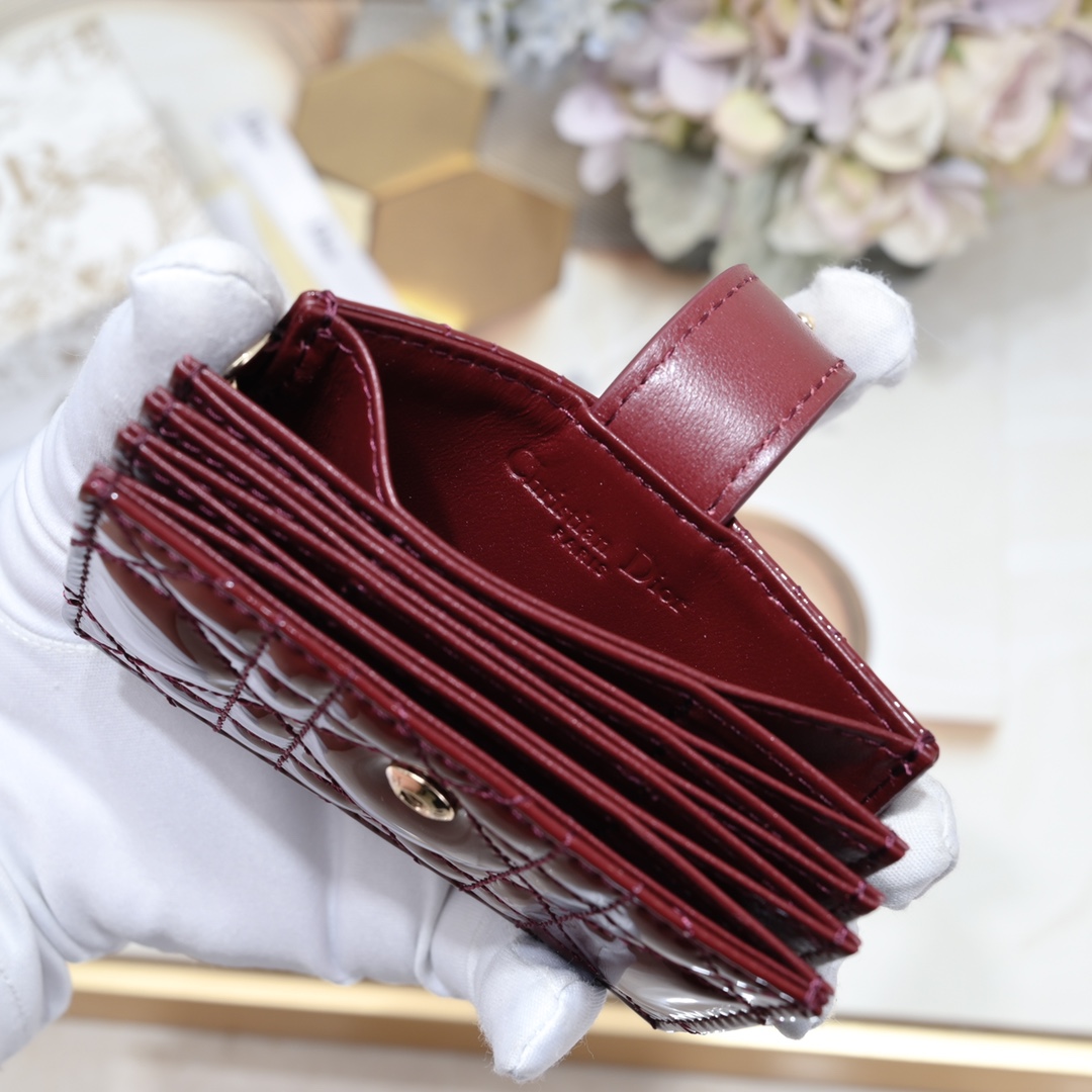 Lady Dior 5-Gusset Card Holder 10A+ top quality S0178 LM091 10.4cm