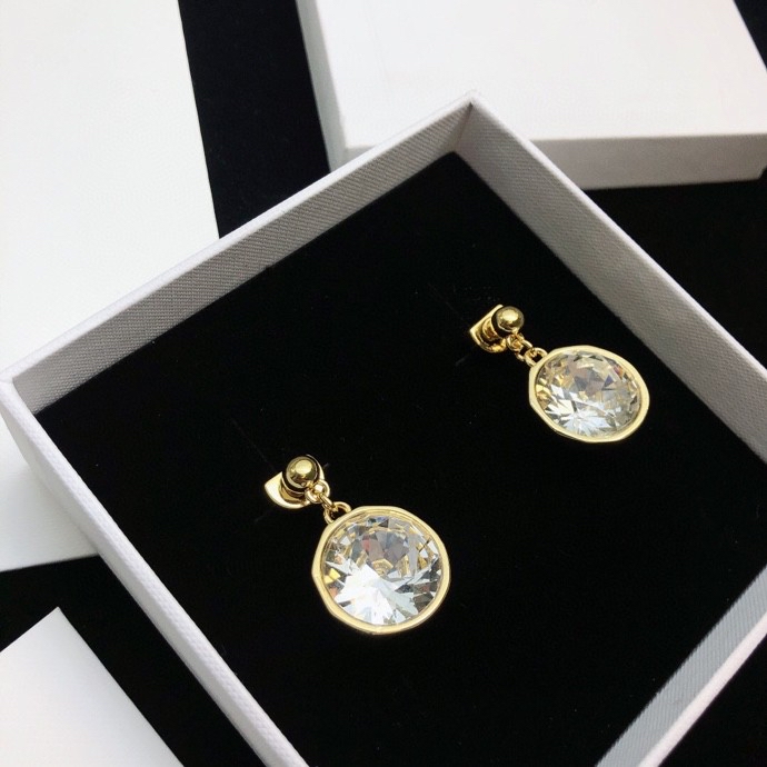 Loewe Jewelry Earring Geometric Sphere Single Diamond Stud Earrings