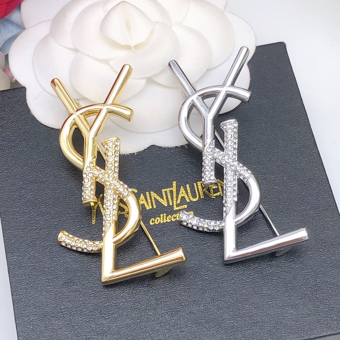 Saint Laurent Jewelry Brooches Letter brooch