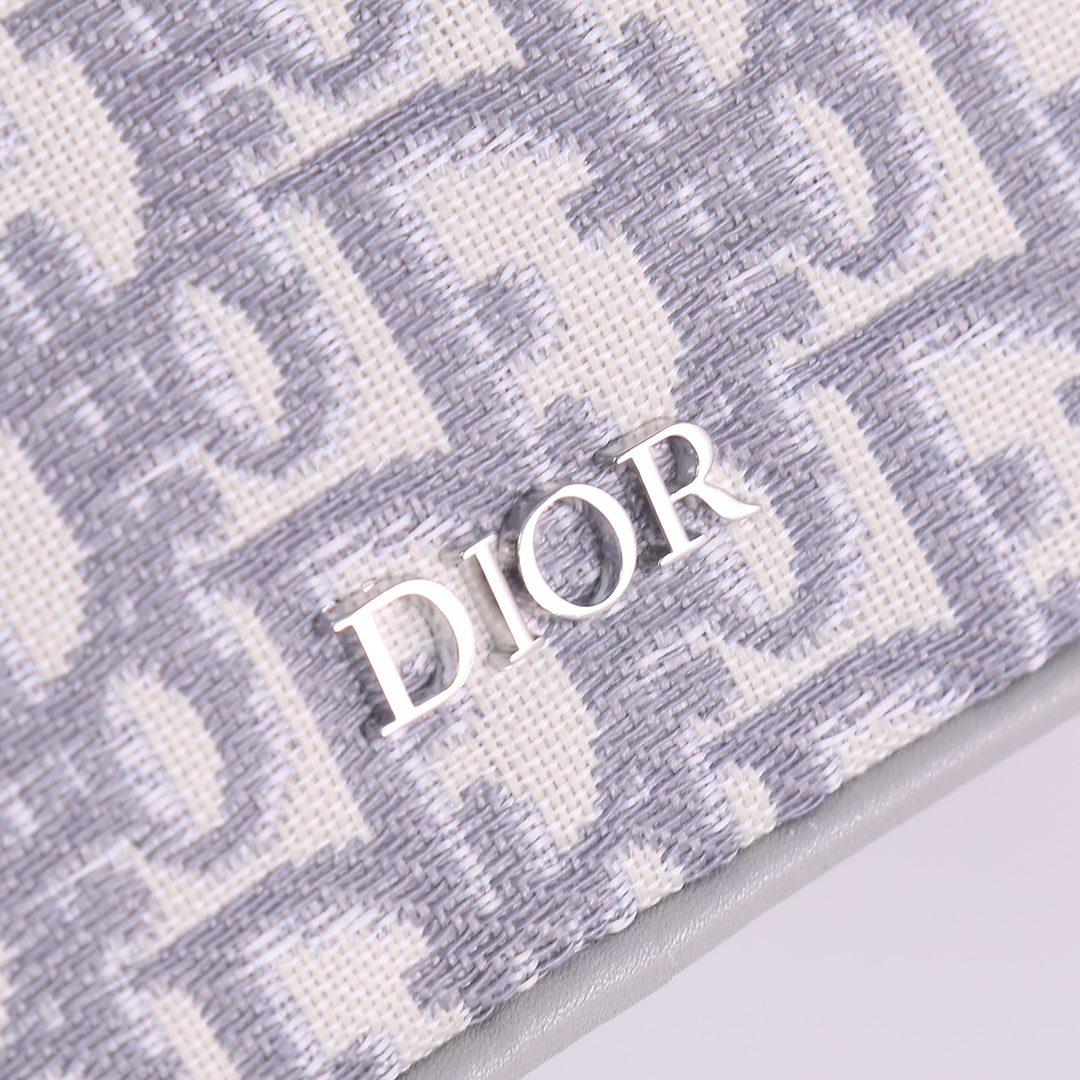 Dior Shoulder with coin purse Gray print 2345 LM071 19cm