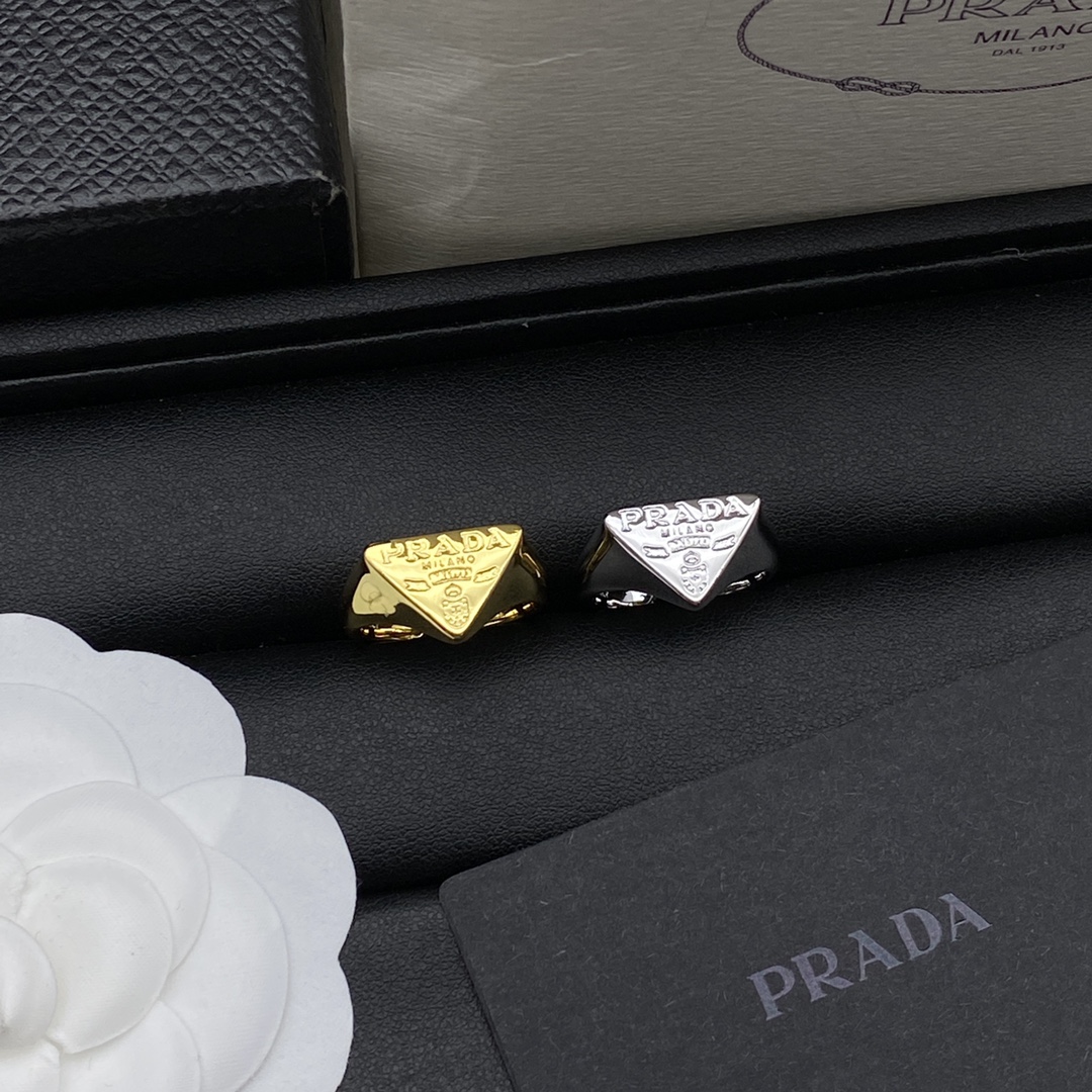 Prada Jewelry Rings Triangle Design