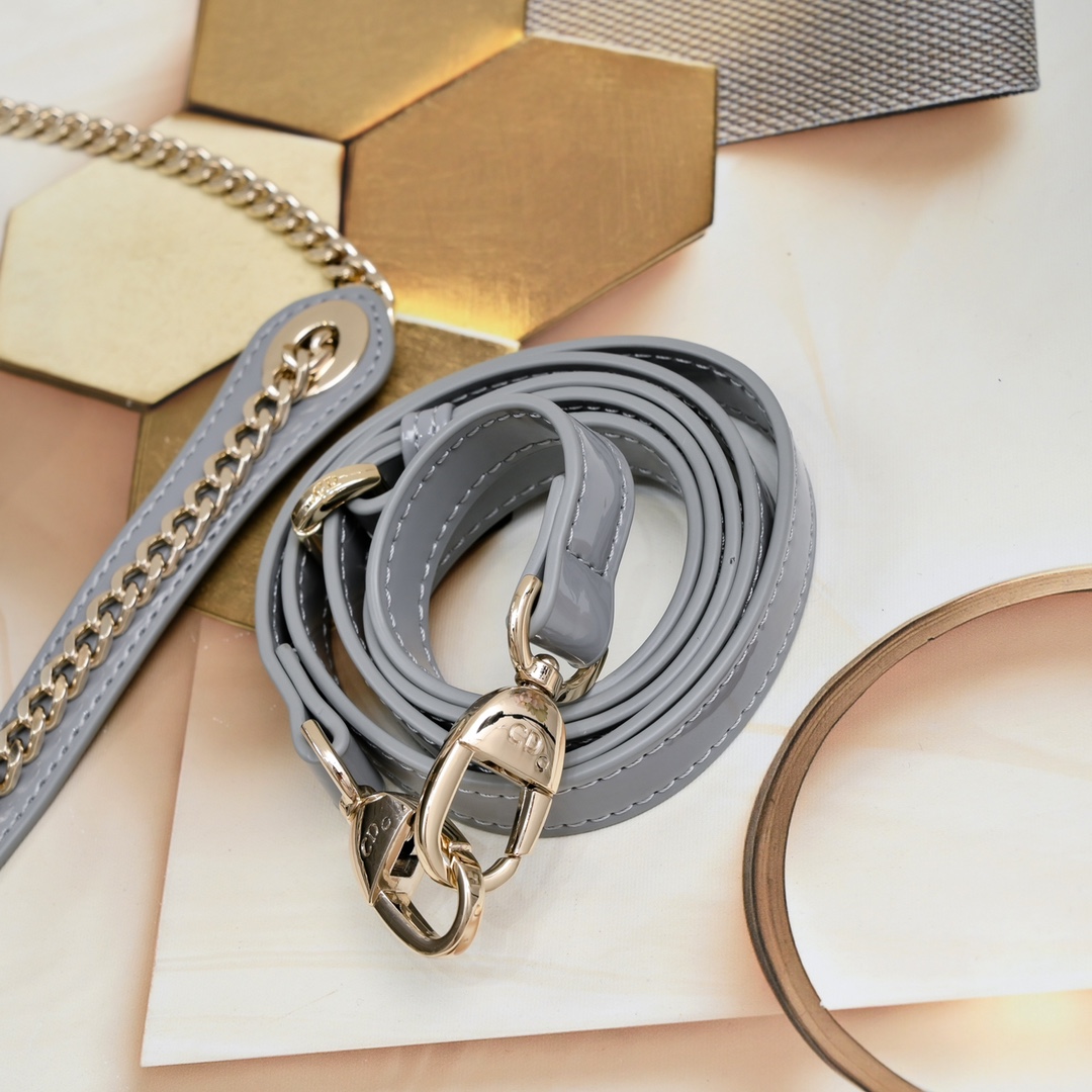 Mini Lady Dior Bag Grey patent leather CD2025 XB071 17cm