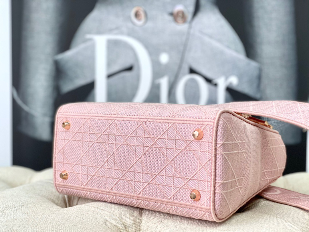 10A + top quality Dior Medium Lady D-Lite Bag M0565 LM003 24cm
