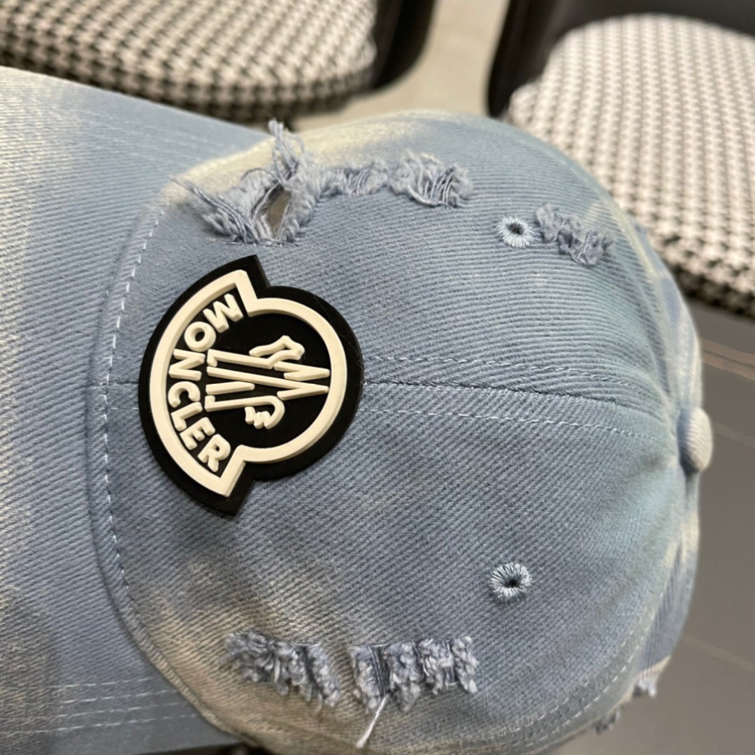 Moncler Hat Ripped Baseball Cap Accessories