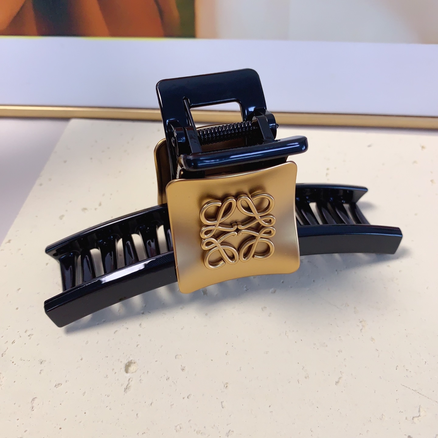 Loewe Jewelry Hairpin Frosted Logo Clip