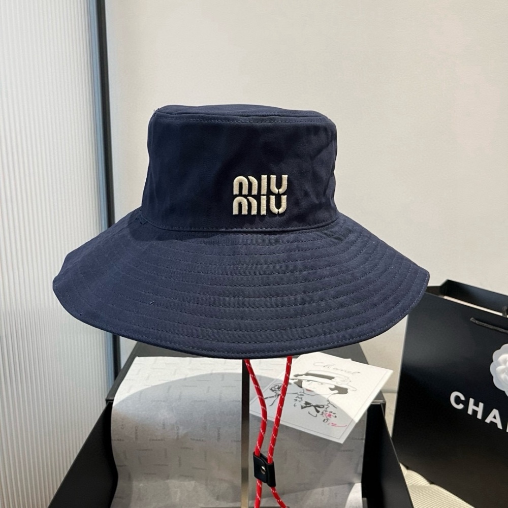 Miu Miu Hat Embroidered Bucket Hat 57cm Accessories