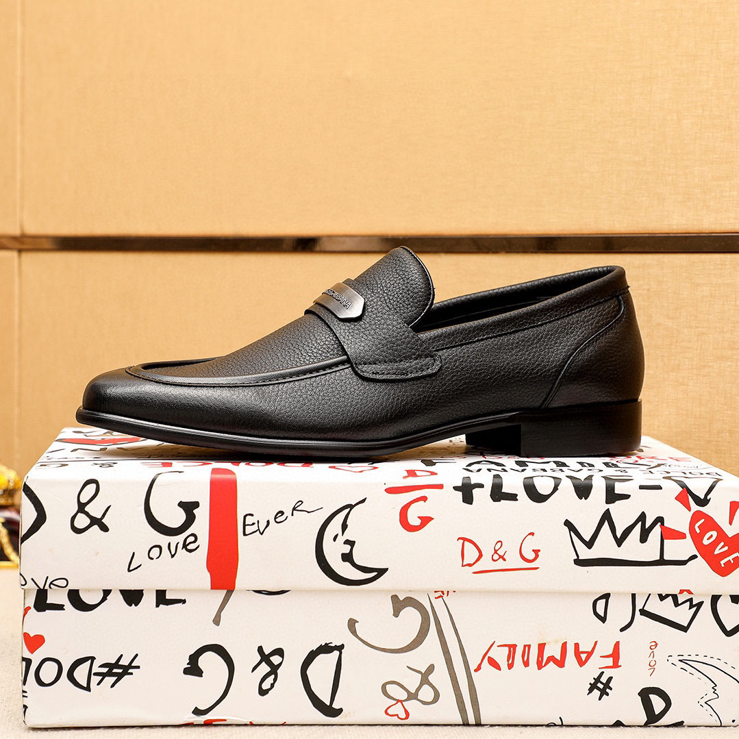 D&G Shoes Leather Shoes Imported Top-Grain Cowhide