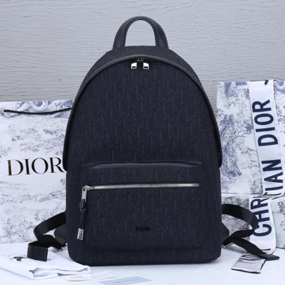 Large Rider Backpack Black print 6601 LM032 30cm