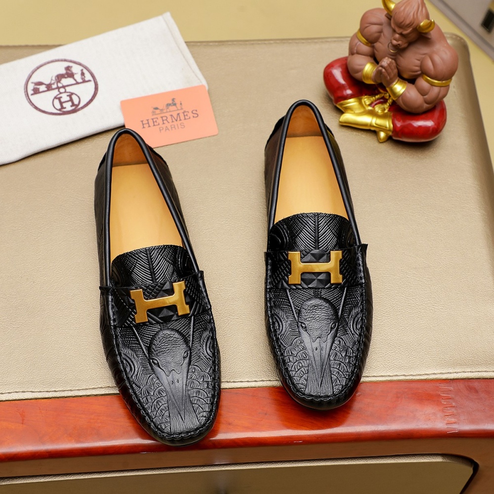 Hermes Shoes Leather Shoes Cowhide