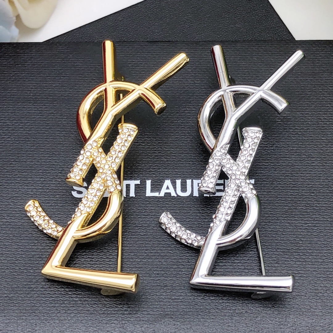 Saint Laurent Jewelry Brooches Letter brooch