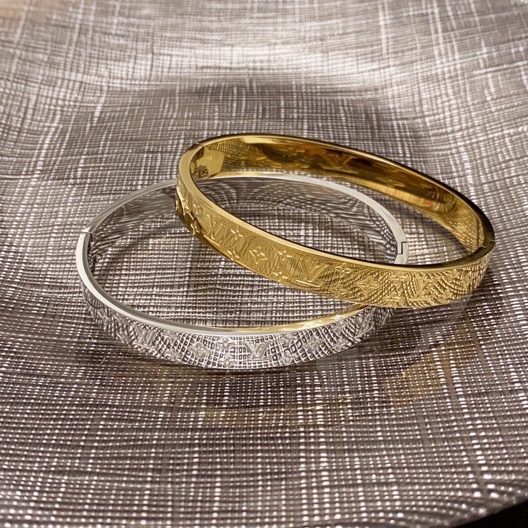 Louis Vuitton Jewelry Bangle Printed leather bracelet