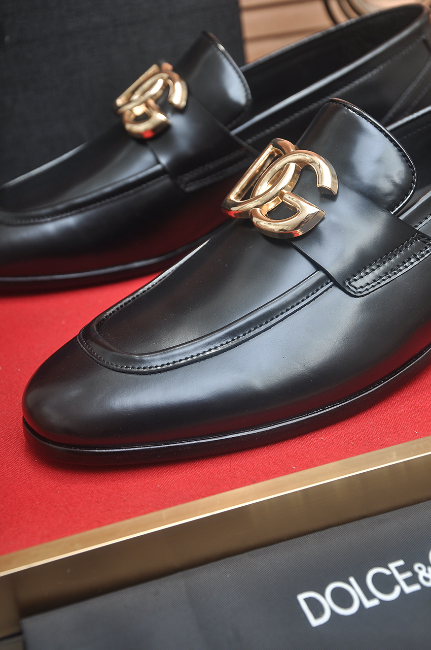 D&G Shoes Leather Shoes Imported Top-Grain Cowhide