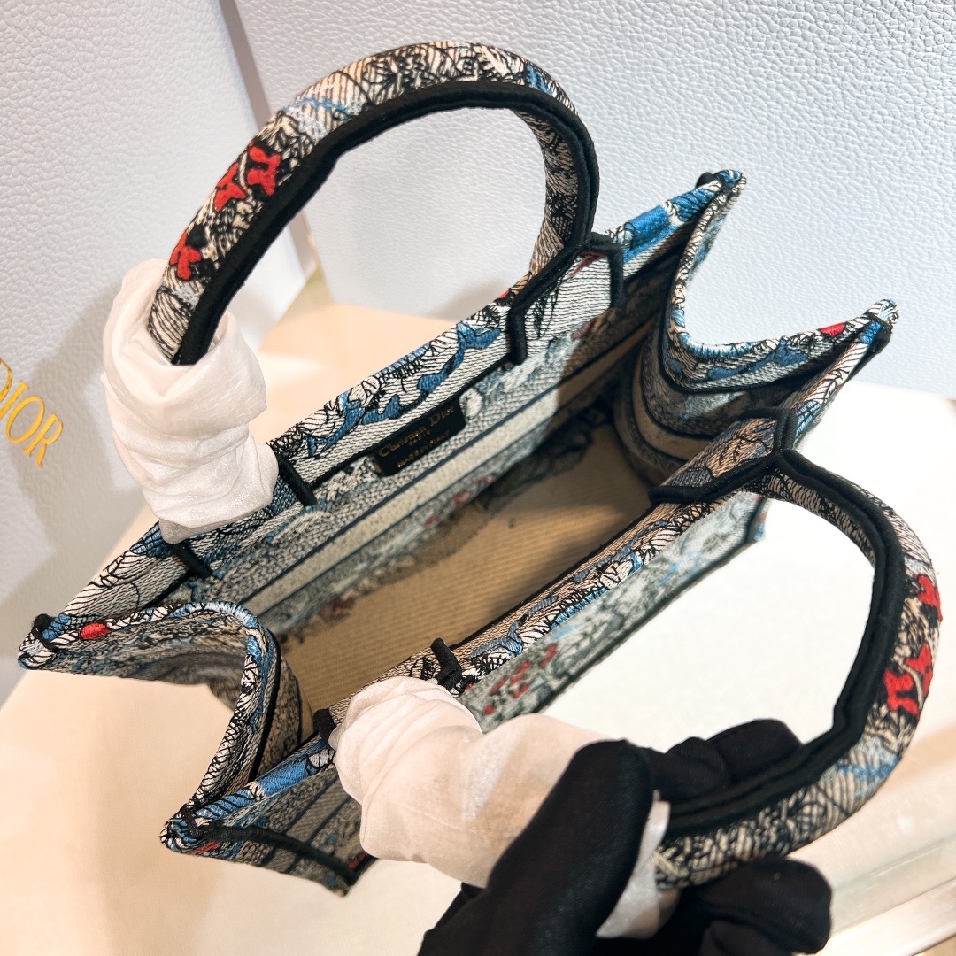 10A + top quality Small Dior Book Tote 1265 DLAM012 26.5cm