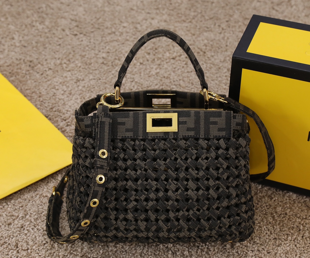 Peekaboo Mini Bag Black weave 2017 LM032 23cm