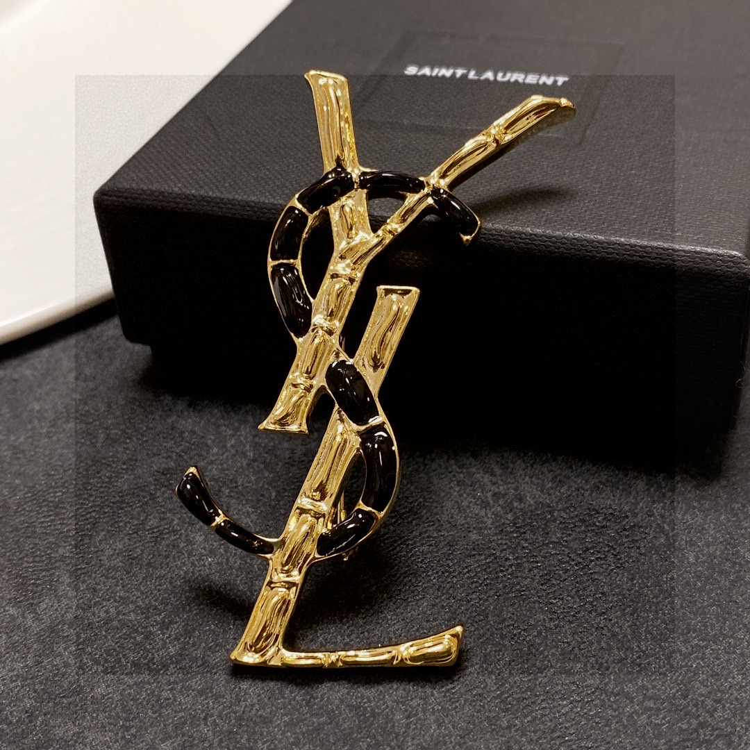 Saint Laurent Jewelry Brooches Two-color ring design