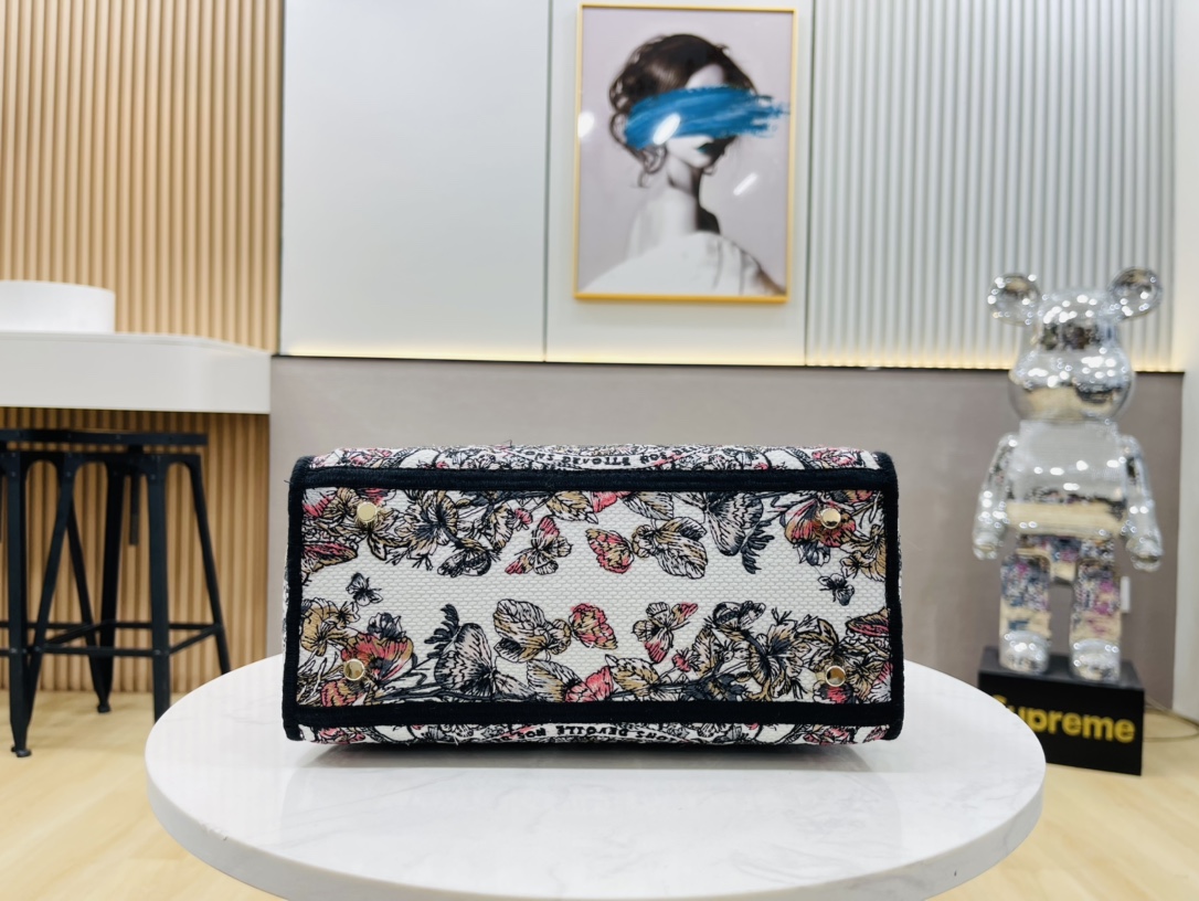 10A + top quality Dior Medium Lady D-Lite Bag 9920 DD003 24cm