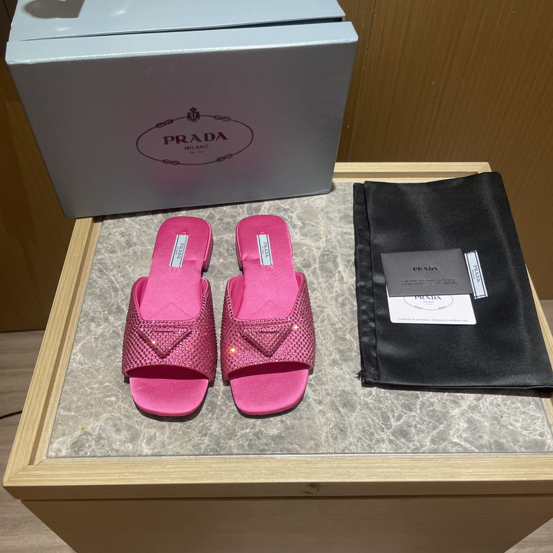 Prada shoes diamond flat bottom 1.5CM sandal 005