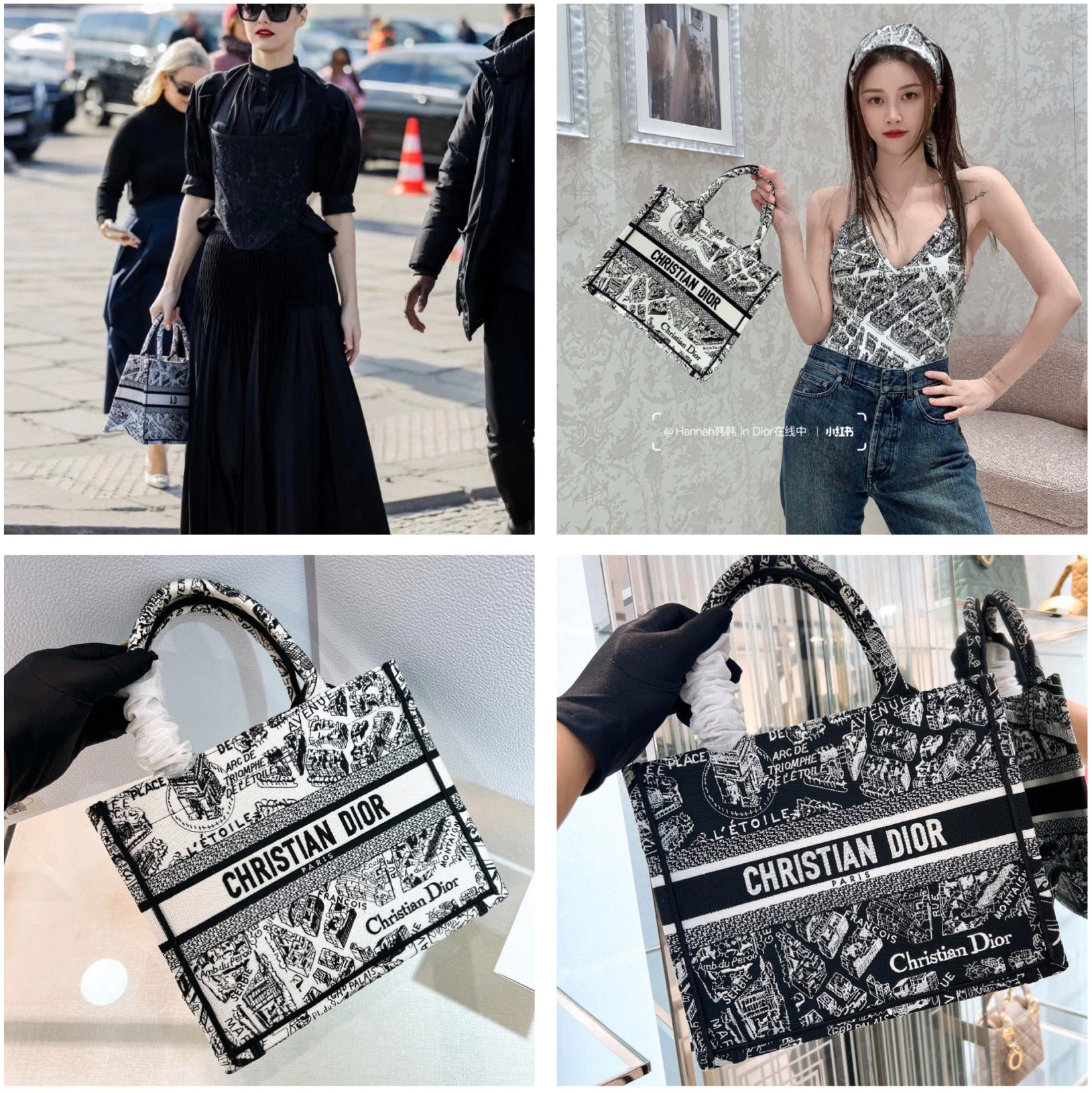 10A + top quality Small Dior Book Tote 1265 DLAM012 26.5cm