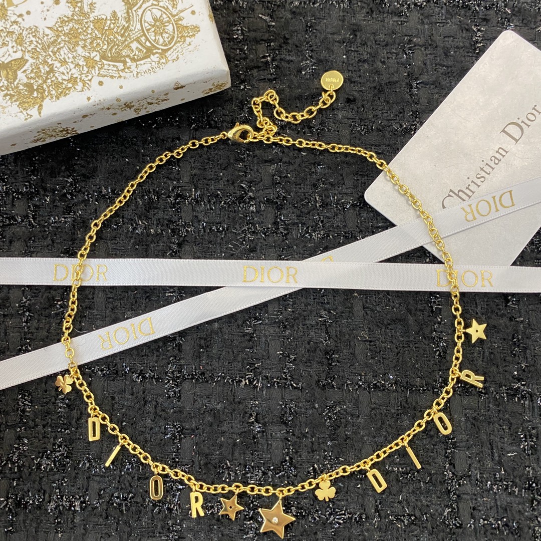 Dior Jewelry Necklace letter tassel necklace