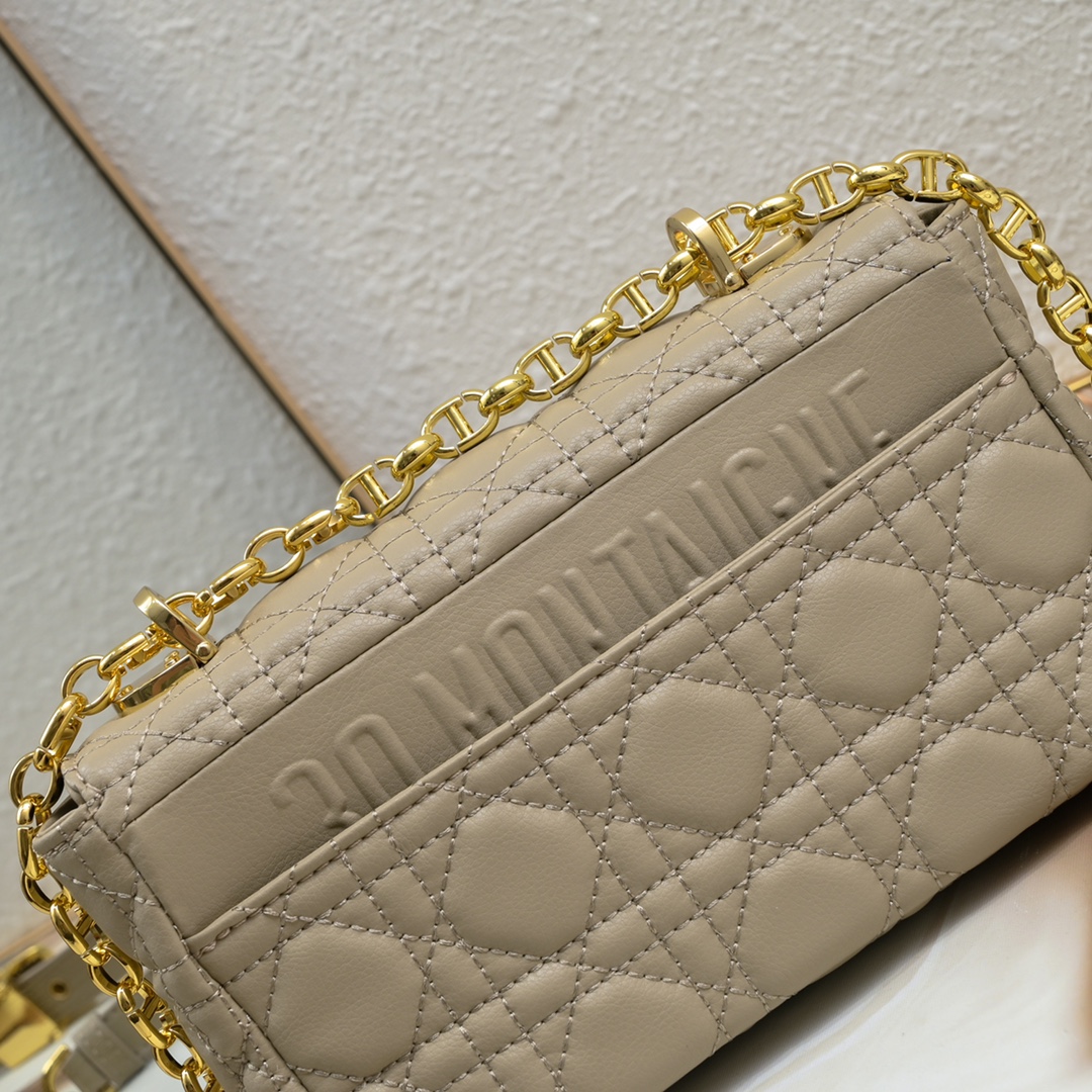 Small Dior Caro Bag Apricot 9797 XB091 21cm