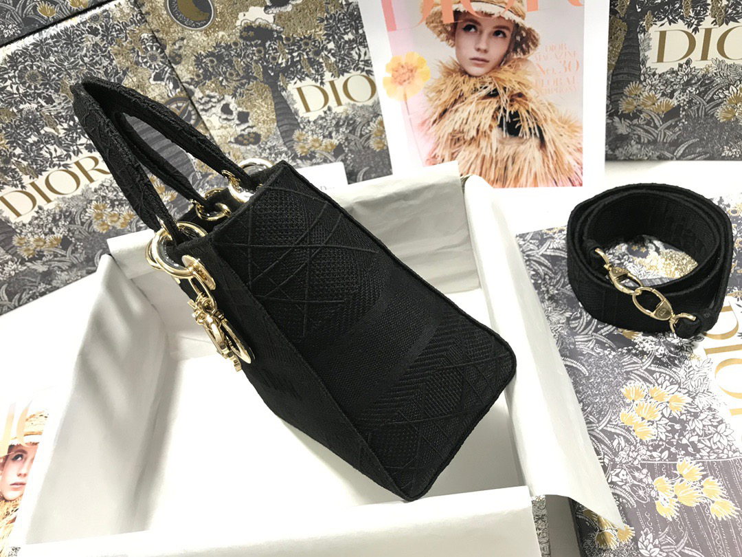 10A + top quality Dior Medium Lady D-Lite Bag M0565 LM003 24cm
