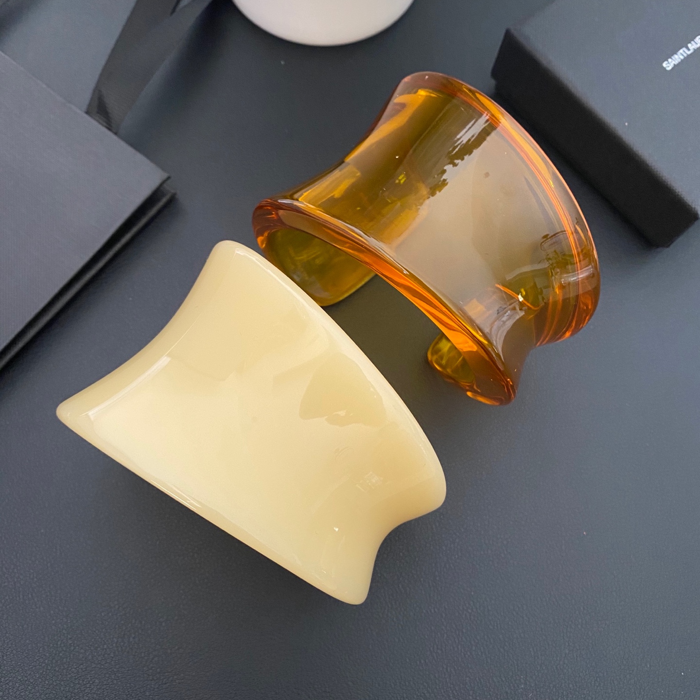 Saint Laurent Jewelry Bangle Lrregular design resin bracelet