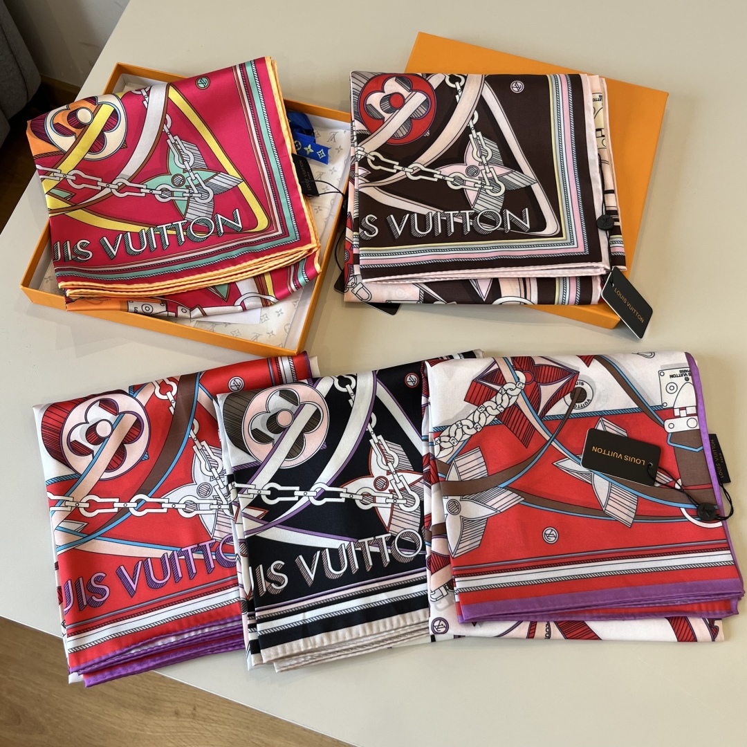 Louis Vuitton Scarf Ultimate 3d Square Scarf 100% Silk 90*90cm Accessories