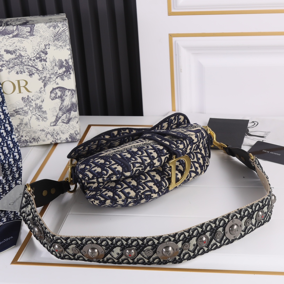 Saddle Bag Blue print CD-5501 XB032 25.5cm 01