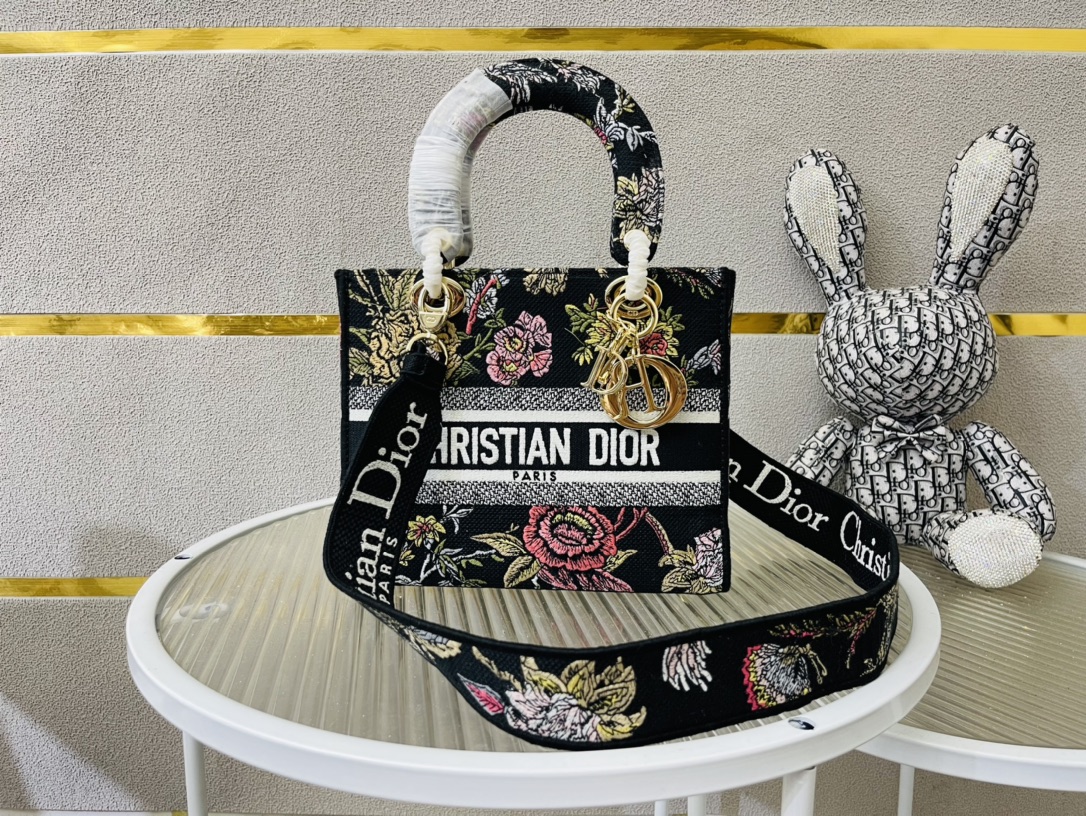 10A + top quality Dior Medium Lady D-Lite Bag 9920 DD003 24cm