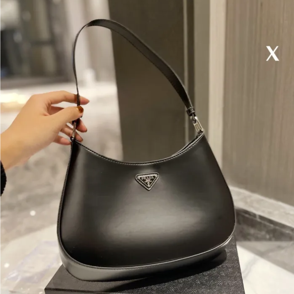 Prada Cleo brushed leather shoulder bag