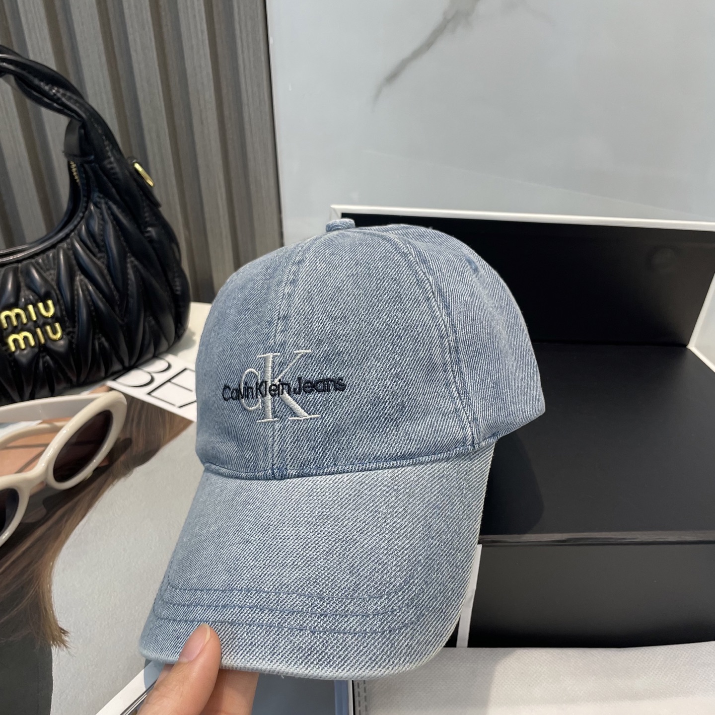 CK Hat Embroidered Denim Baseball Cap Accessories