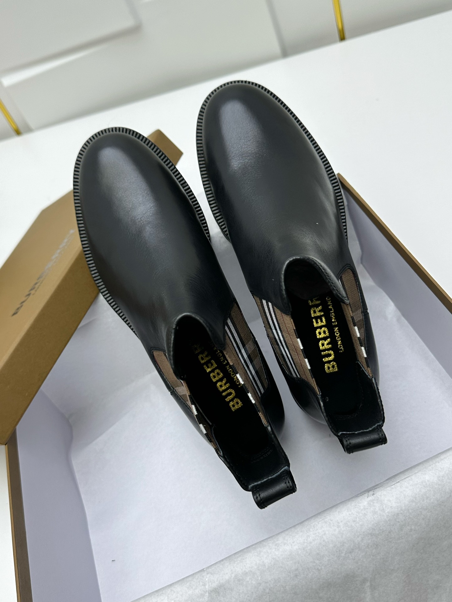 Burberry Shoes Boots Cowhide Canvas